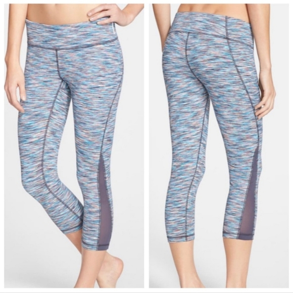 Zella Live-In Streamline Capri Athletic Leggings Grey Slate Multi Women Small - Picture 2 of 12
